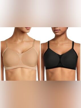 Honeylove Liftwear Silhouette Bra Bundle in colors Black and Sand. Size 38 D/DD